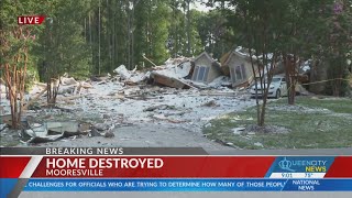 Apparent explosion levels home off Lake Norman
