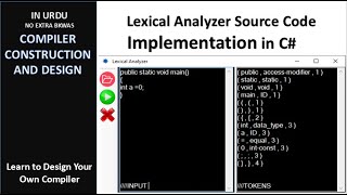 Lecture 7 | LEXICAL ANALYZER IMPLEMENTATION |SOURCE CODE C#| C++ | COMPILER DESIGN | ALGO | HINDI