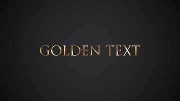 Golden Text In After Effects | Motion Design Quick Tip