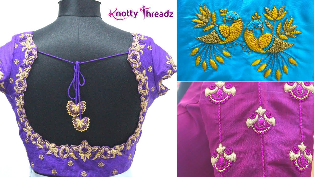 Aari Work Blouse Designs - Knotty Threadz Designer Studio In ...