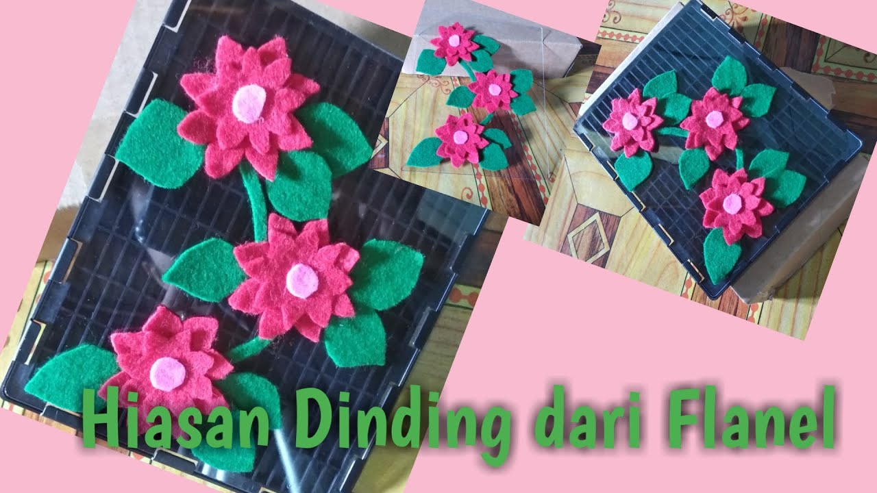 DIY Creative Wall Decor Felt Flower hiasan  dinding pakai 