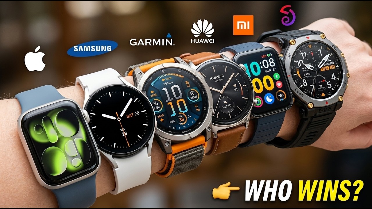 So sánh các đồng hồ thông minh hàng đầu 2026 từ Samsung, Apple, Huawei, Amazfit và Garmin