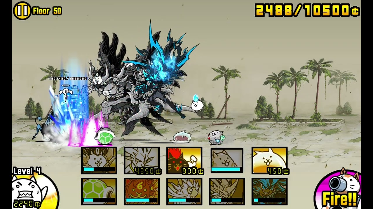 The Battle Cats - Beating Floor 50 of Infernal Tower!