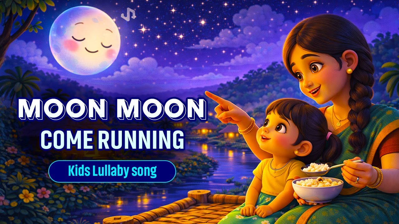 Moon Moon Come Running 🌙 | Kids Lullaby | Baby Sleep Song | Bedtime Song for Children