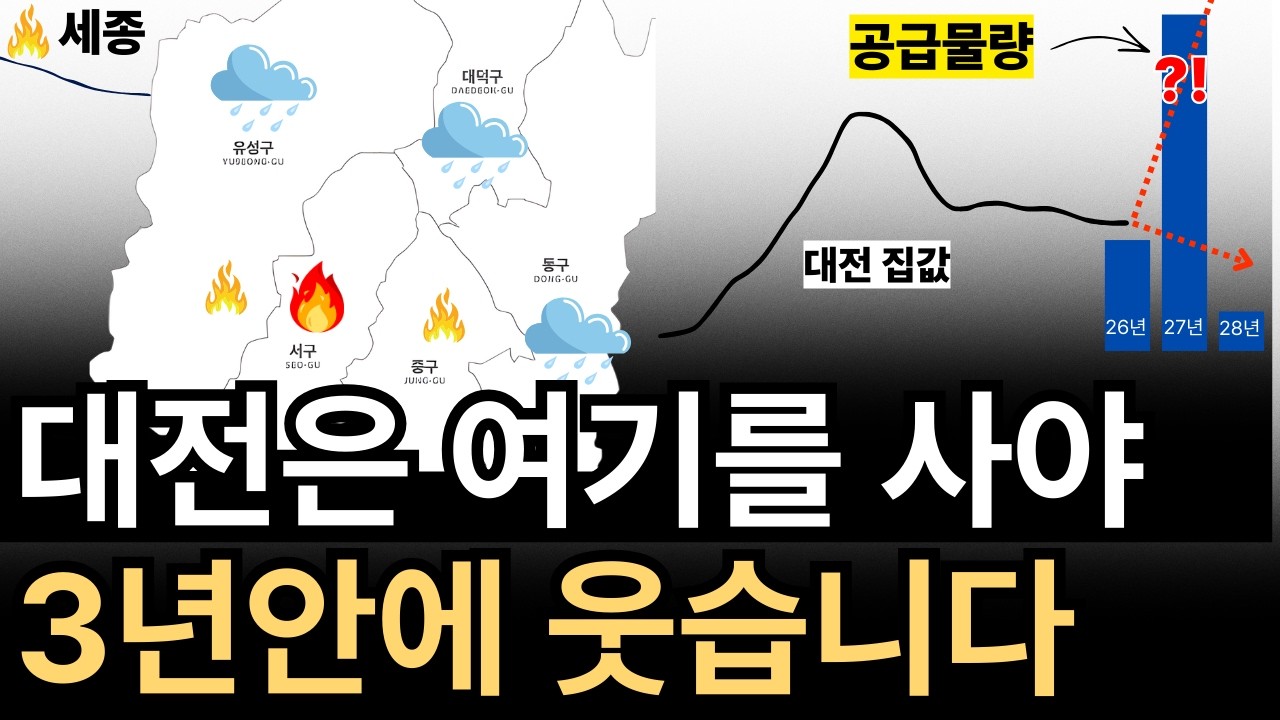 대전 아파트는 여기를 사야 3년안에 웃습니다