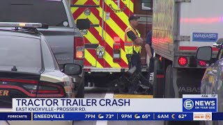 More than 100 gallons of fuel spilled after tractor-trailer crash in Knoxville