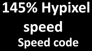 145% Hypixel speed | Speed code | #Freealts Wealth