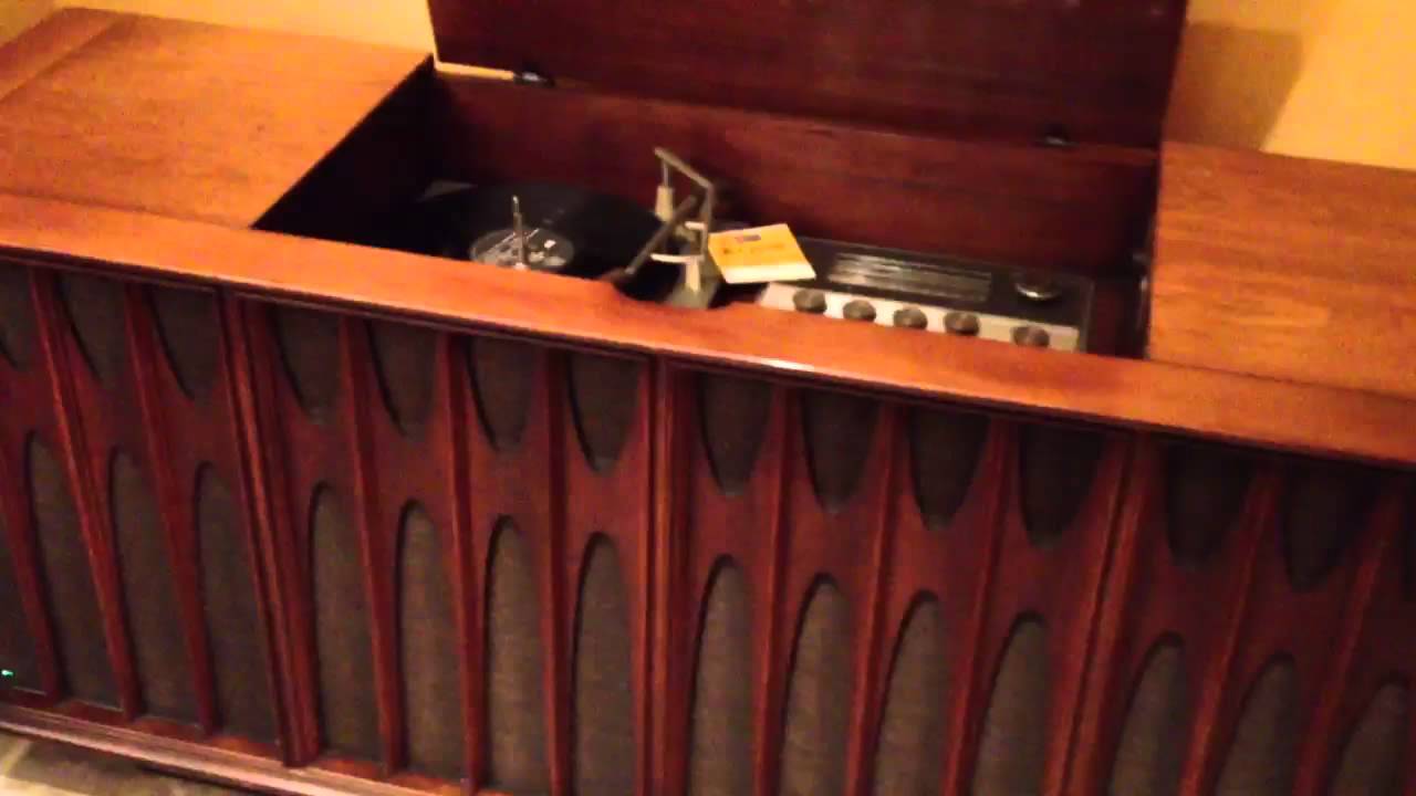 rca turntable and stereo console youtube