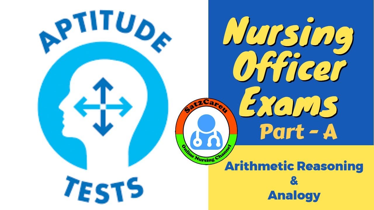 Aptitude Test For Nursing Officer Exams Part A YouTube