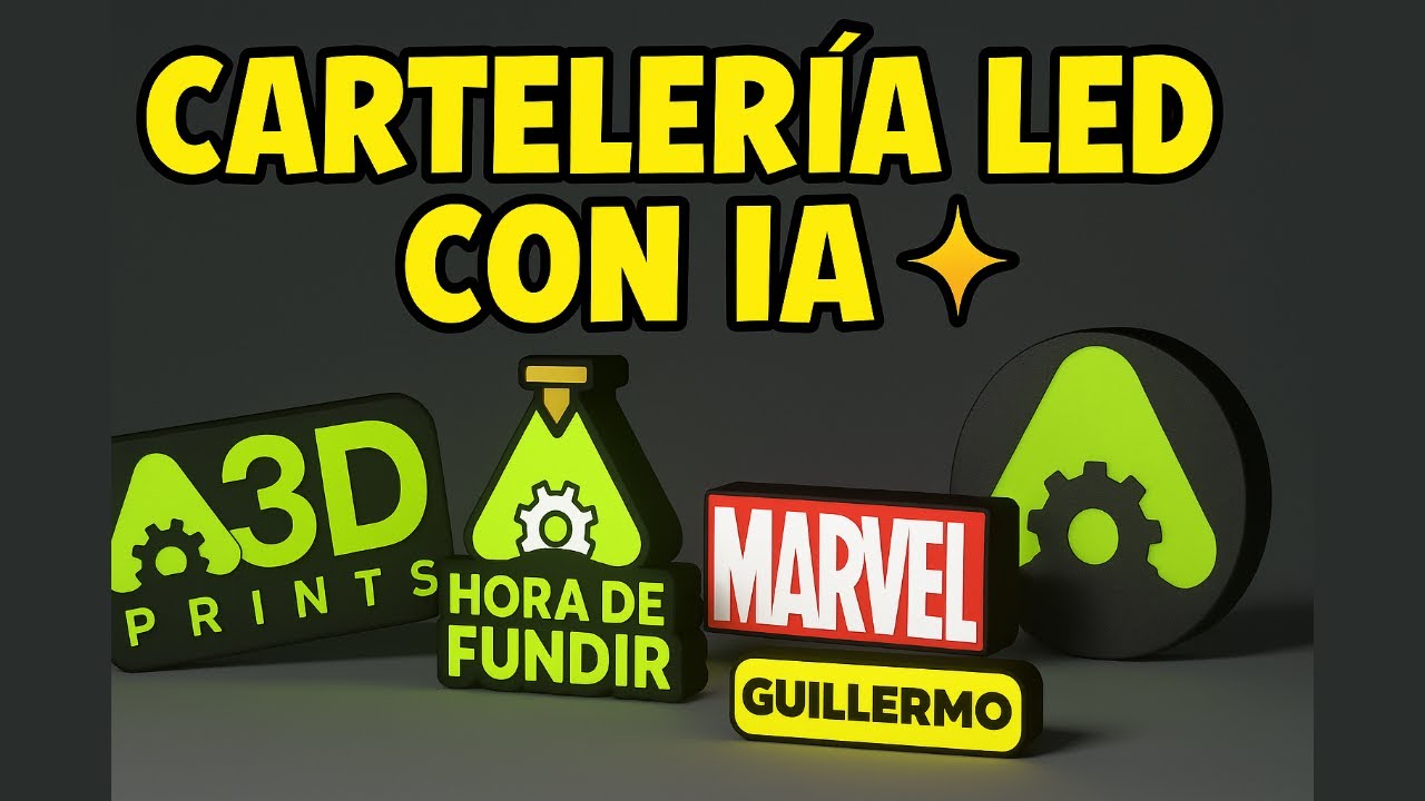 💡 Como crear carteles luminosos con LED impresos en 3D con IA ✨ en segundos sin saber diseñar
