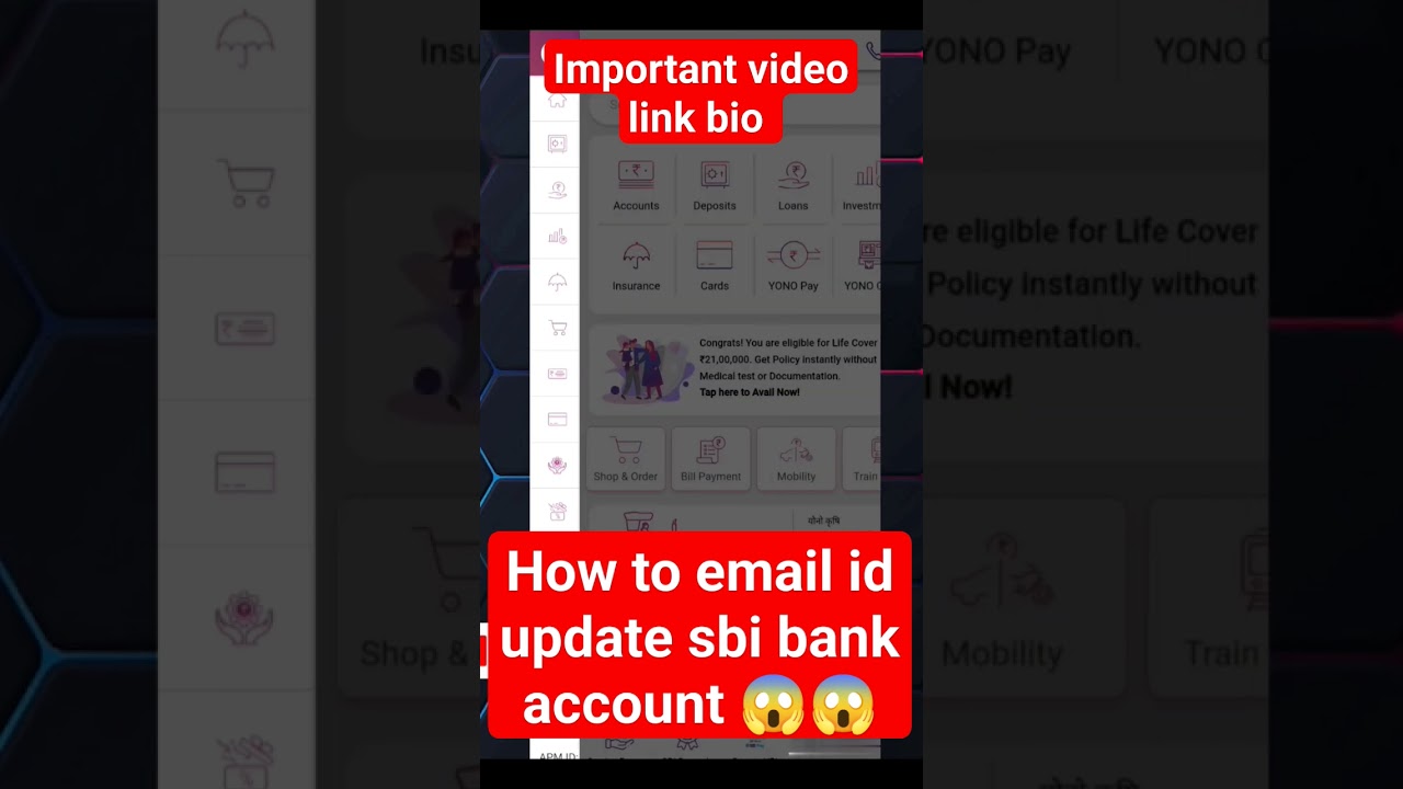 How to email id update in sbi bank account kannada
