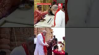 Amit Shah, Along With  Wife Sonal Shah, Offers Prayers At Somnath Temple