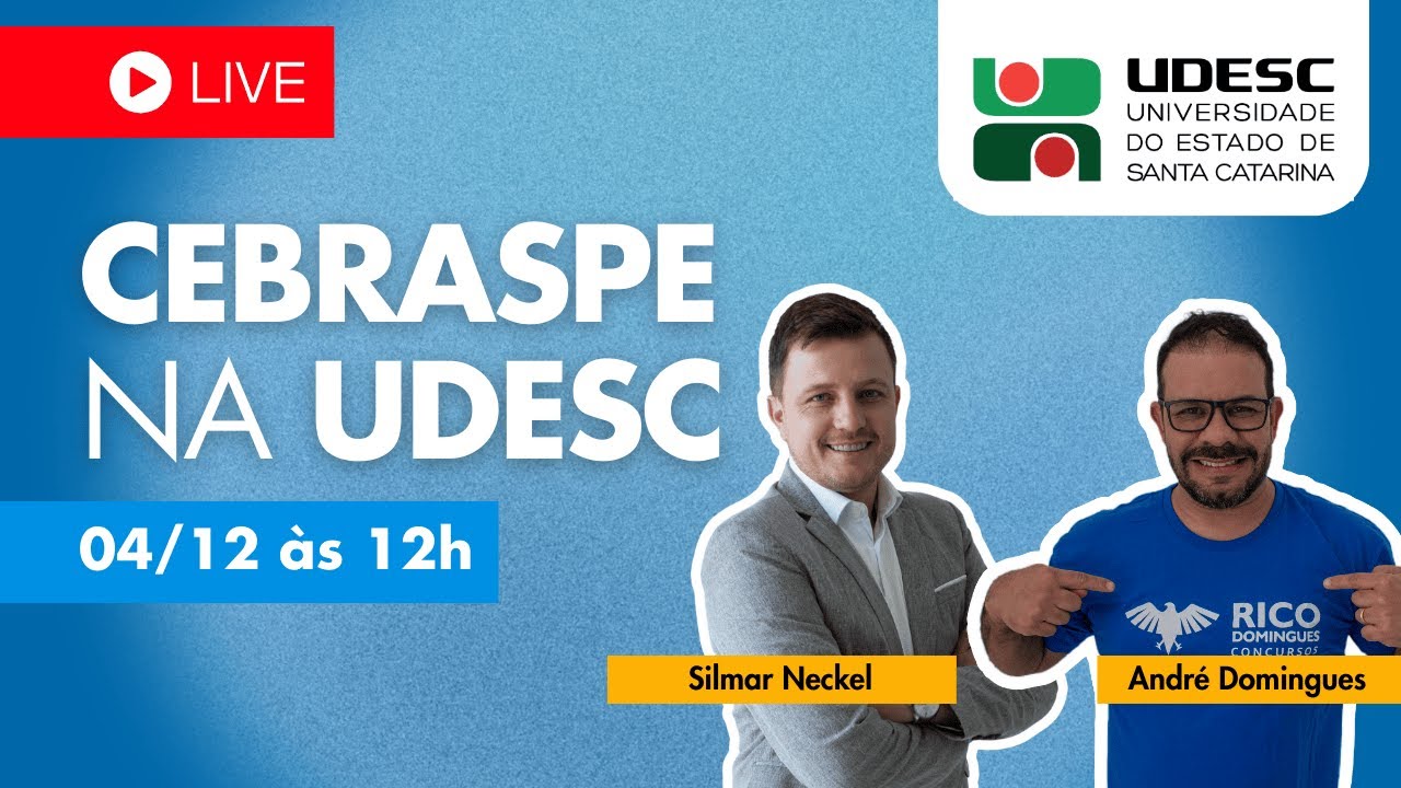 Concurso UDESC: banca organizadora CEBRASPE!