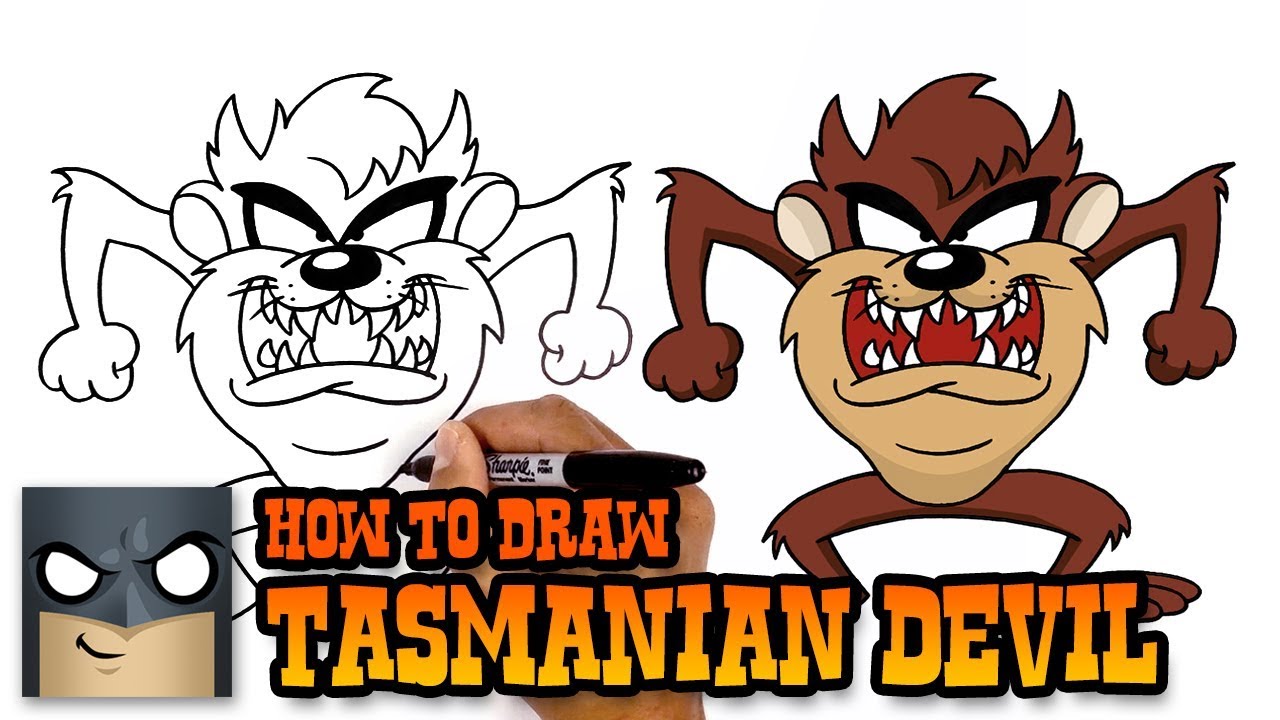 How to Draw Tasmanian Devil | Art Tutorial - YouTube