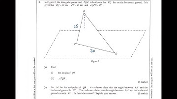HKDSE 2022 Paper 1 Q18 3D Angle btw line and plane