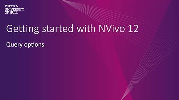 NVivo 12: Query options