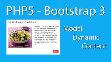 PHP5 - CSS3 - HTML5 - Bootstrap 3 Modal Dynamic Content - Easy To Learn - Learn Quickly