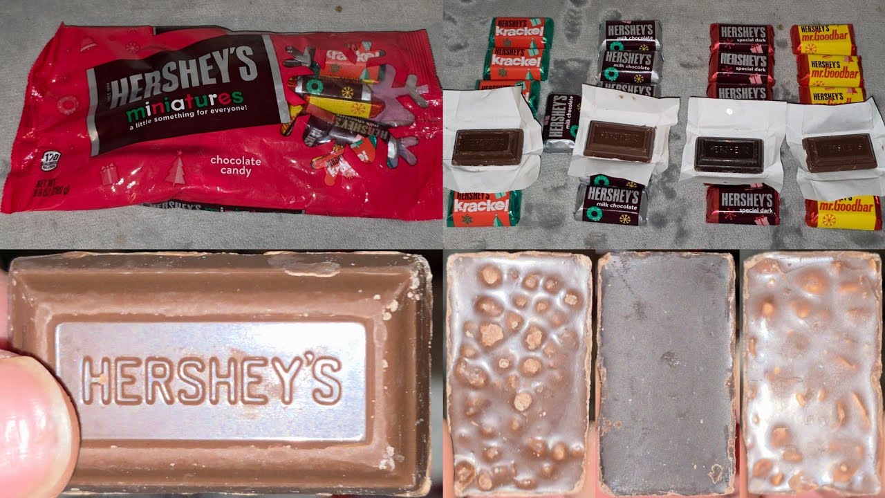 Дегустационный обзор миниатюрных шоколадных конфет Hershey's Krackel, Milk Chocolate, Special Dar...