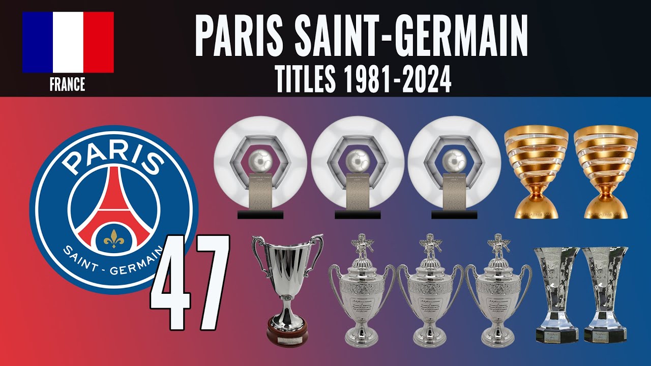 All Paris Saint-Germain Titles 🏆 1981 - 2024 - YouTube