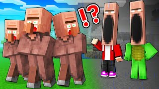 Mikey and JJ Became Screaming VILLAGERS and Kick Other Villagers Out in Minecraft - Maizen