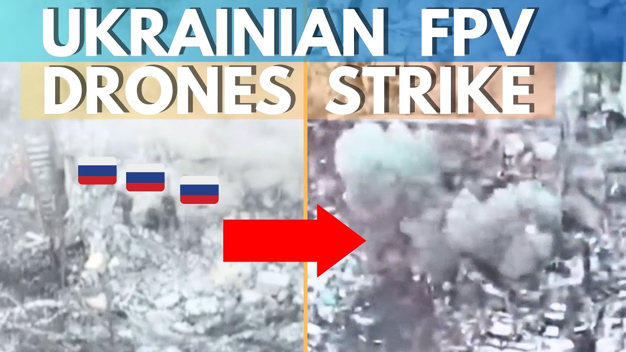 Near Avdiivka. Ukrainian FPV drones strike Russian infantry shelters ...