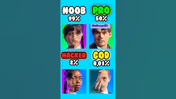 Wednesday! Noob vs Pro vs Hacker vs God #shorts #wednesday