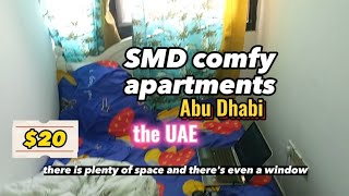 I stayed at SMD comfy apartments ($20). Cheap single in the center of  Abu Dhabi, the UAE