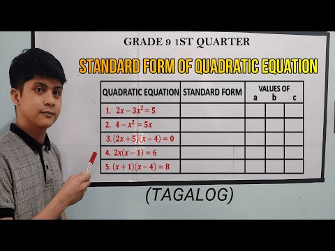 [MATH 9] Standard