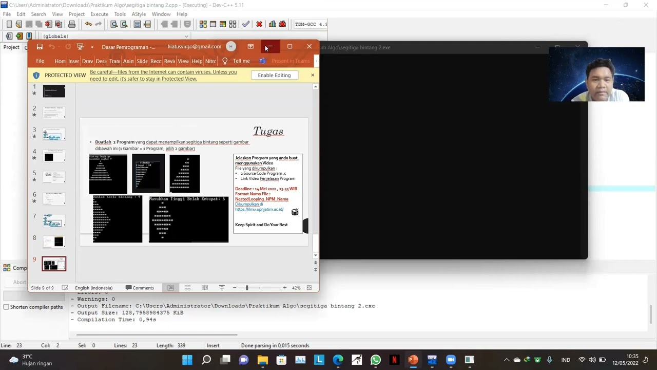 Tugas Nested Looping Algoritma dan Pemrograman