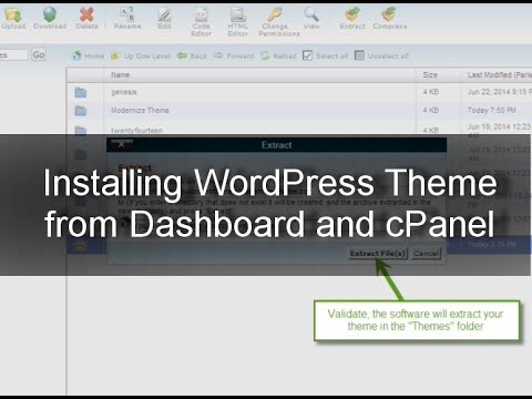 How to install a WordPress Theme: Dashboard and cPanel Uploading with Ftp