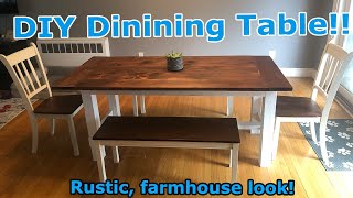 Diy Farmhouse Style Dining Room Table