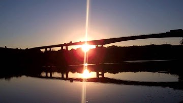 Autumn Setting Sun Friarton Bridge River Tay Perth Perthshire Scotland