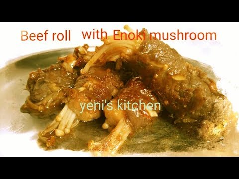 resep-enoki-beef-rolls-/-daging-sapi-gulung-dengan-jamur-enoki