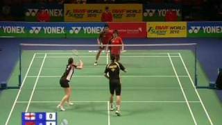 2010 All England Badminton Mixed Doubles Quarter Finals   Nathan Robertson Jenny Wallwork vs Nova Wi