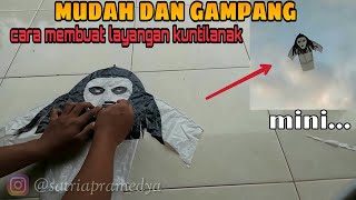 Tutorial/cara membuat layangan kuntilanak mini/ how to make ghost kite