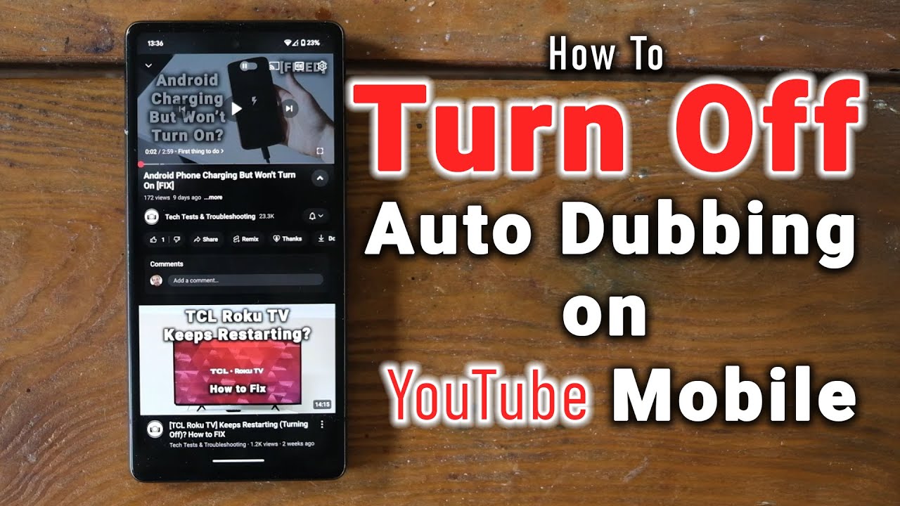 How to Turn OFF Auto Dubbing on Youtube Mobile - YouTube
