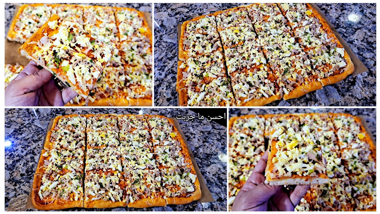 جربت عجينة الماء ⁉️ تحصلت على أروع بيتزا كاري👌 تقول قاطو مقرمشة من تحت و طرية من فوق لازم جربوها🍕💣