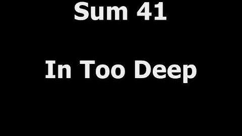 Sum 41 - In Too Deep (Guitar Cover)