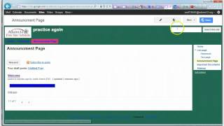 Announcement Page Basic Google  Sites