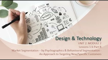 Design & Technology - Market Segmentation – by Psychographics & Behavioural Segmentation