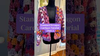 Standard Crochet Hexagon Cardigan Tutorial 🧶 | Part 3 of 4 | Sleeves & Cuffs #crochet Update