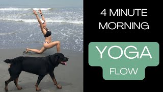 Morning Yoga on the Beach - 4 min flow to kickstart your day with Energy!
