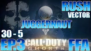 Celebrity COD Ghosts FFA Rush Ep.3 - JUGGERNAUT | Vector FFA Freight 30-5 Multiplayer Gameplay Wealth