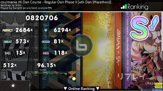 7K Regular Dan [6th Dan] 96.15% CLEAR 843,657