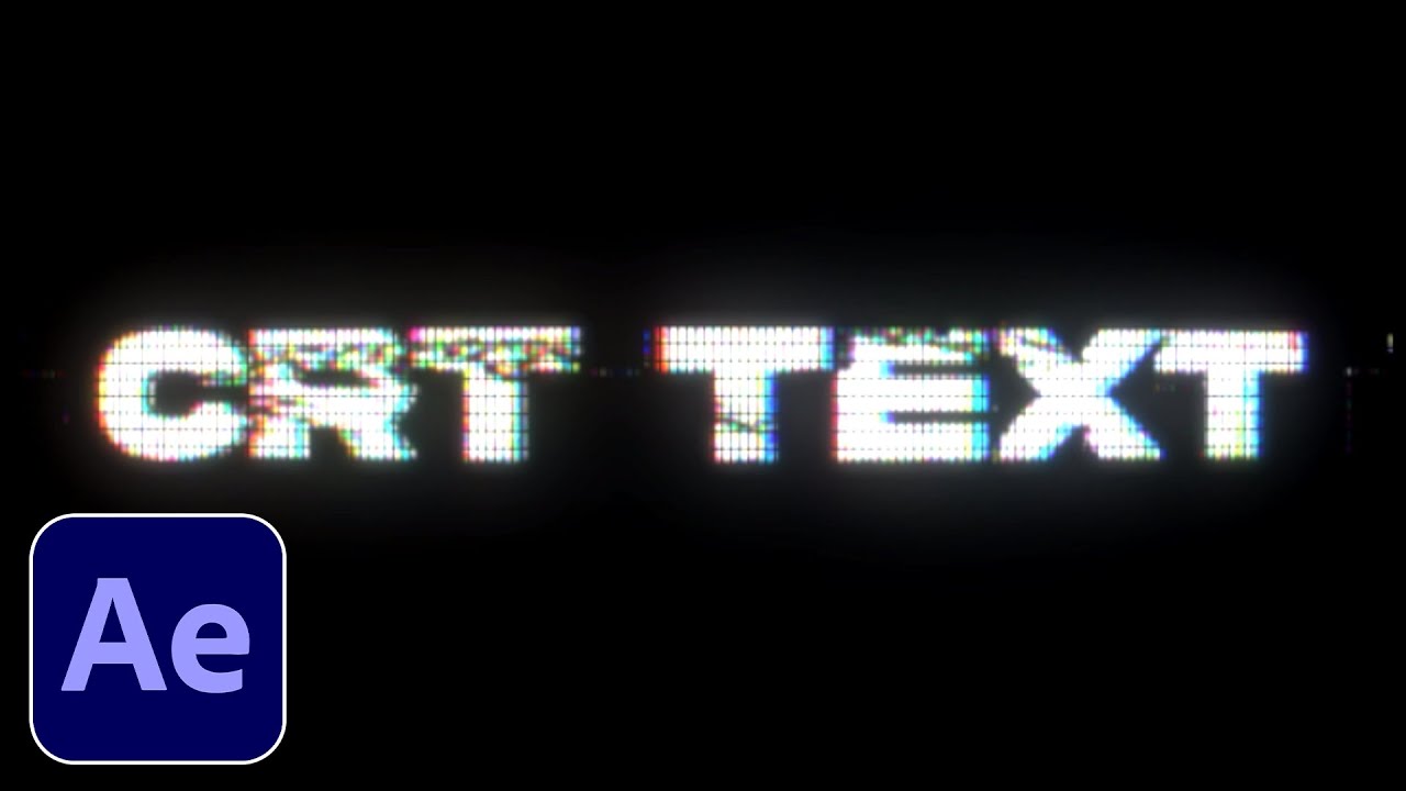 CRT TEXT - After Effects Tutorial - YouTube