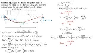BEAM DEFLECTIONS by DIM, 2 Examples