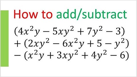 How to Add and Subtract Polynomials Easily!