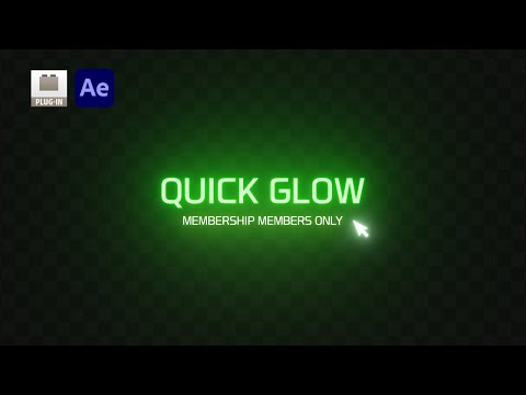 After Effects Quick Glow Preset Tutorial