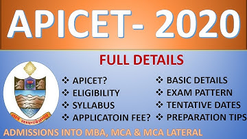 APICET-2020 | COMPLETE DETAILS |