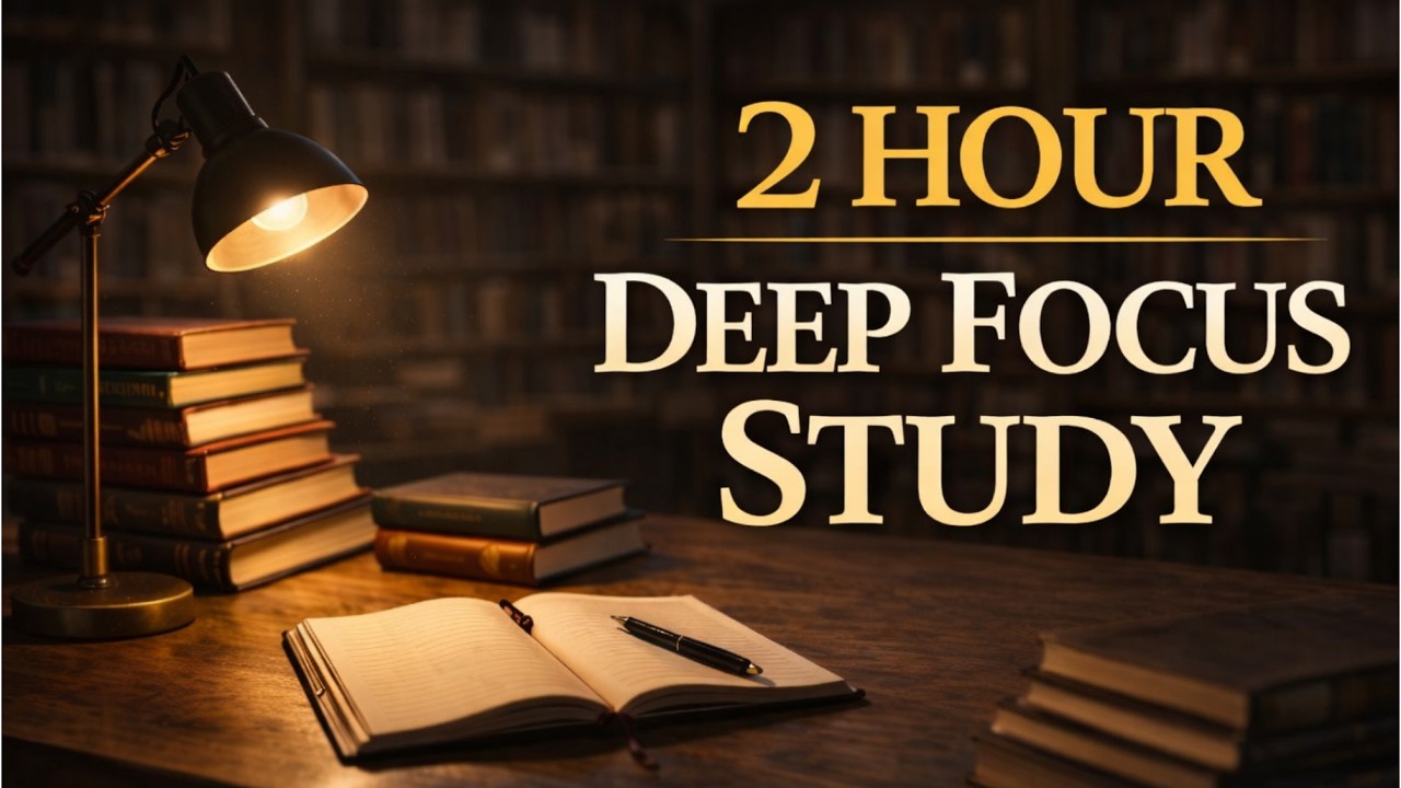 2 Hour Study Music | Deep Focus Piano in Quiet Library for Studying